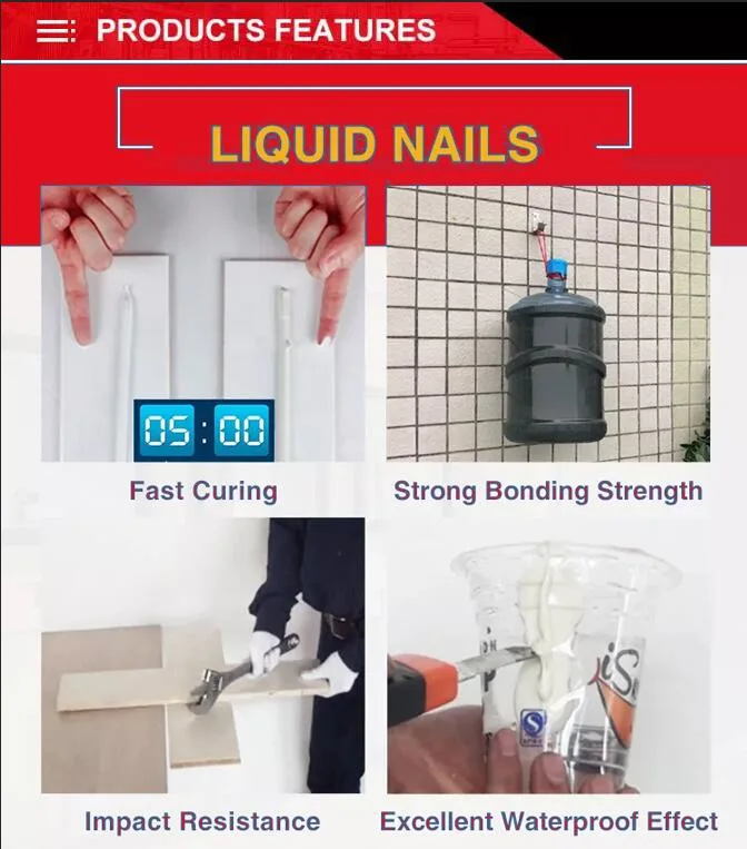 OEM Packaging Fast Curing Bonding Strong No More Nail for All Materials
