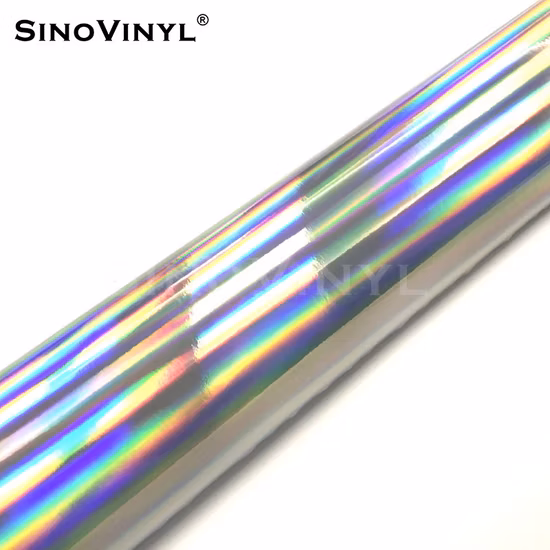 SINOVINYL Factory Price Label Sticker Eco Solvent Printing Chrome Laser Self Adhesive Vinyl Film